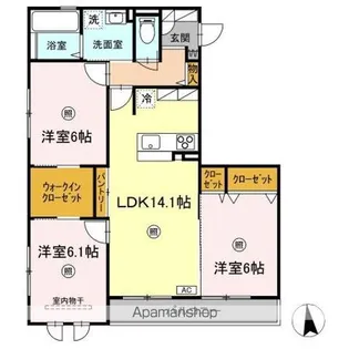 ノアールブラン泉中央【2階】の間取り