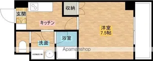 オーシャン東中島【6階】の間取り