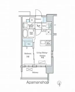デュオフラッツ栄(サカエ)【14階】の間取り