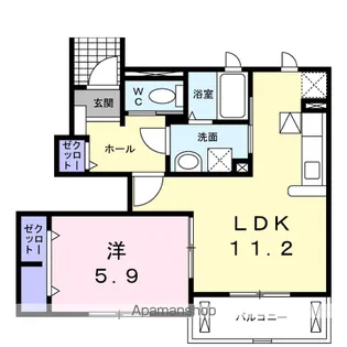 アンダンテ=モンテ・ウノ【1階】の間取り