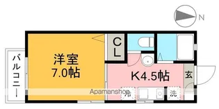 オージュ中久万【1階】の間取り