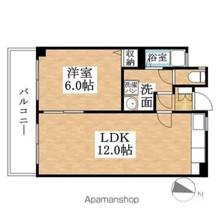佃マンション【2C号室】の間取り