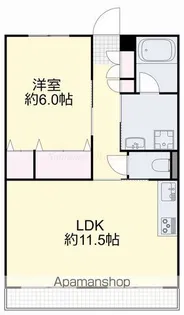 サンライト富田【202号室】の間取り