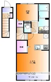 ウィズハイムA【202号室】の間取り