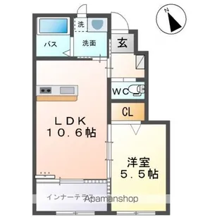 オネット【106号室】の間取り