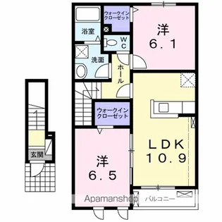 プラシード・アルバ【2階】の間取り
