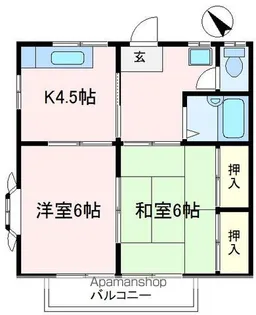 シティハイツ南台【2階】の間取り