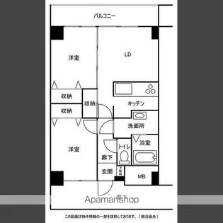 アルセレッソ南通【111号室】の間取り