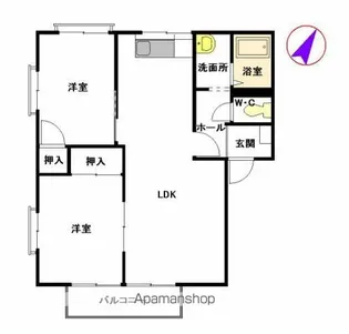 パークリージェント【201号室】の間取り