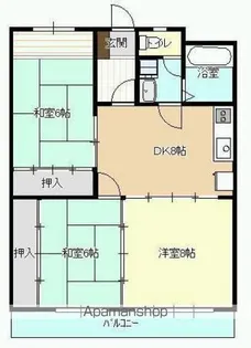 坂本第2マンション【2階】の間取り
