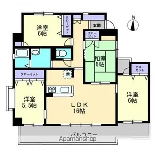 ストーンレイク子の浜【A206号室】の間取り