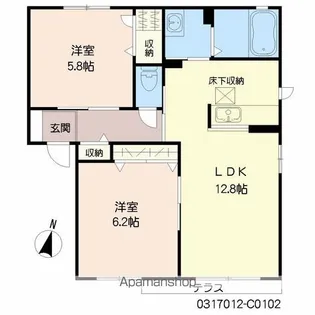 デューク沼口 C棟【1階】の間取り