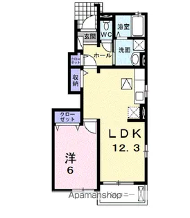アルカンシェル東台 B棟【1階】の間取り