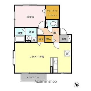 エクセレント K A【2階】の間取り