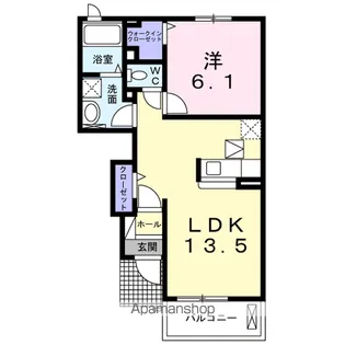 アオーラ 泉【1階】の間取り