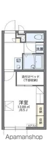 レオパレスアズール【203号室】の間取り