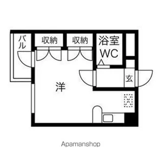 1Kの間取り画像