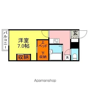 レオパレスオアーゼ・メゾン【2階】の間取り