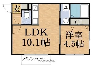 グランディール24軒【4階】の間取り