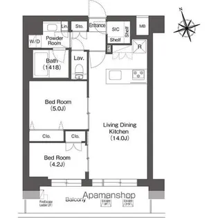 東京都練馬区東大泉2丁目【マンション】の間取り
