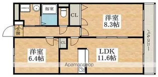 シャーメゾンヴェルデ【1階】の間取り