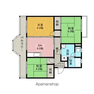 大幸マンションA【202号室】の間取り