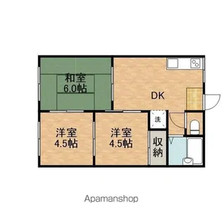 コーポ飯塚Ⅱ【2階】の間取り