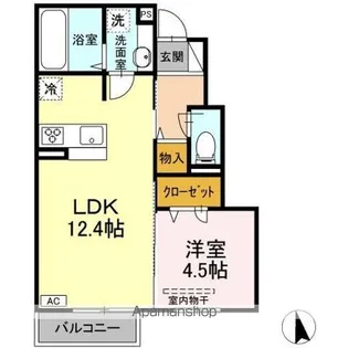 プレシア吉敷【1階】の間取り