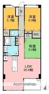 ビ・ウェル帯屋町【13階】の間取り
