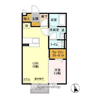 サニープレイス C【2階】の間取り