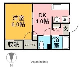 ビレッジ巴【103号室】の間取り
