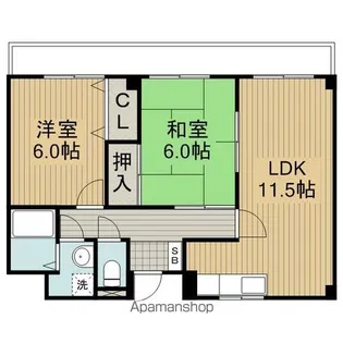 エイチ・ツーオー深野(旧リヴェール深野【2階】の間取り