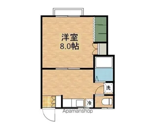 フォンテーヌB【203号室】の間取り