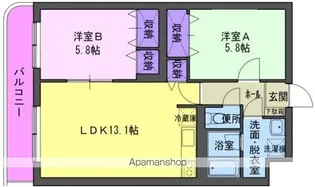アリエスK【303号室】の間取り