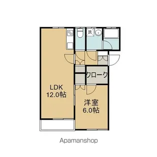 ビューテラスK2【I号室】の間取り