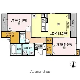 メゾン・ド・ベル伏石【3階】の間取り