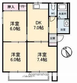 MEW HOUSE【201号室】の間取り