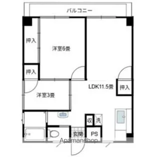 全優マンション【3階】の間取り