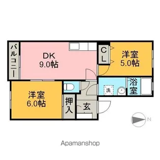 フローラBC【B202号室】の間取り