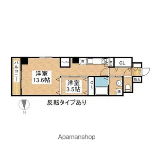 ライジング泉コートⅡ【5階】の間取り