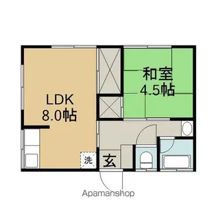 相沢荘【1F号室】の間取り