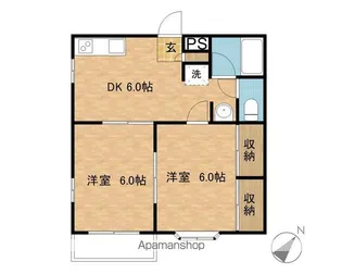 メゾン小林【101号室】の間取り