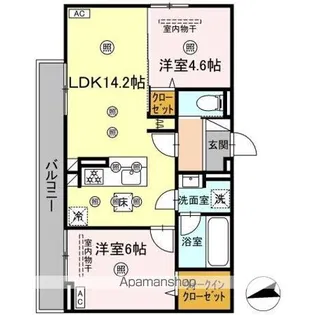 エルバ庚午【1階】の間取り