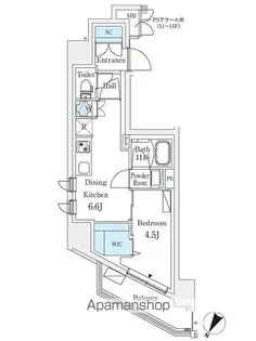 ロイジェント駒込六義園【11階】の間取り