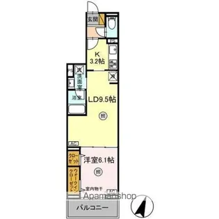 オークツリー【3階】の間取り