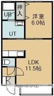 ハイツふきのとうNO.8(ハイツフキノトウナンバーエイト)【107号室】の間取り