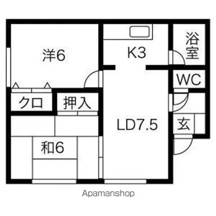 ハイム田仲【2階】の間取り