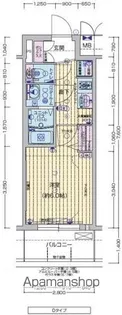 プレサンスTHE KYOTO 粋都【604号室】の間取り