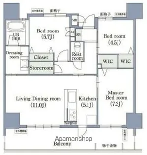 ラクレイス香椎照葉【802号室】の間取り