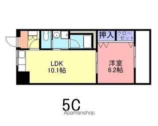 ピアコートB【5-C号室】の間取り